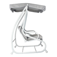 Dondolo MOIA a 3 posti in poliestere grigio chiaro