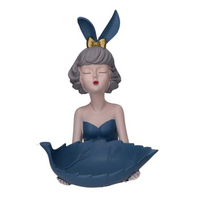 Donna resina svuotatasche blu cm24x26h32