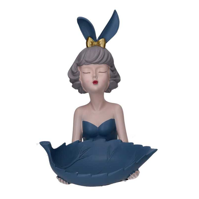 Donna resina svuotatasche blu cm24x26h32