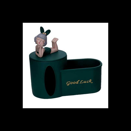 Donna resina svuotatasche verde cm22x12h24