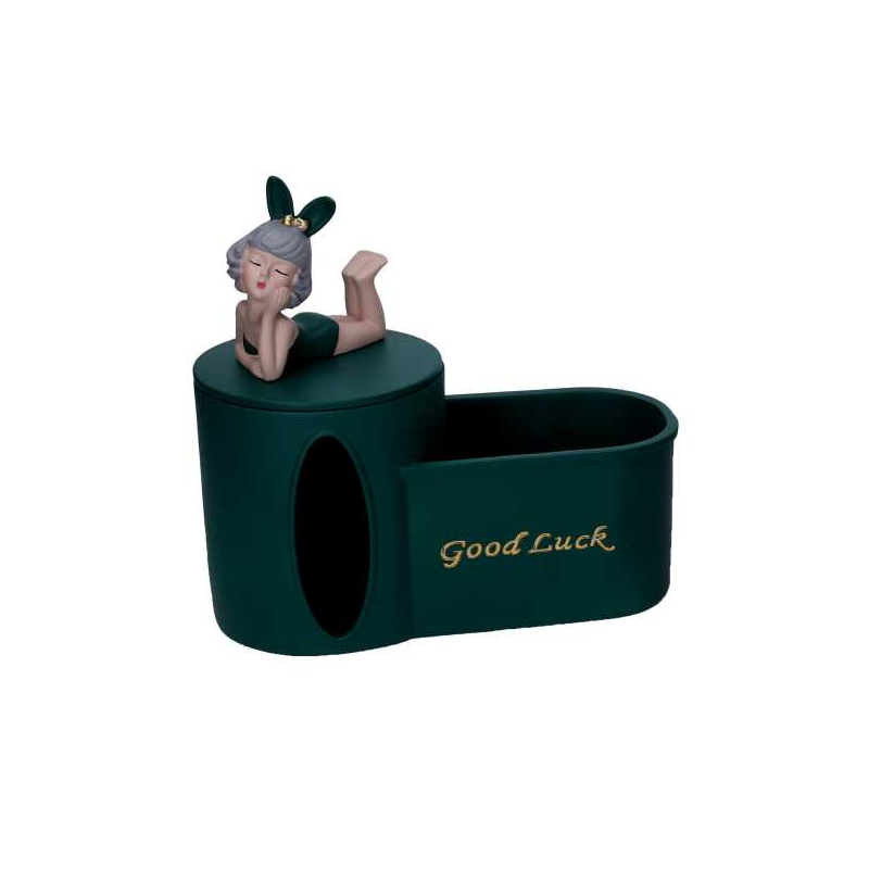 Donna resina svuotatasche verde cm22x12h24