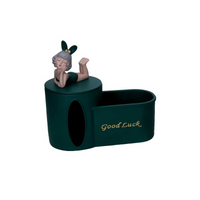 Donna resina svuotatasche verde cm22x12h24