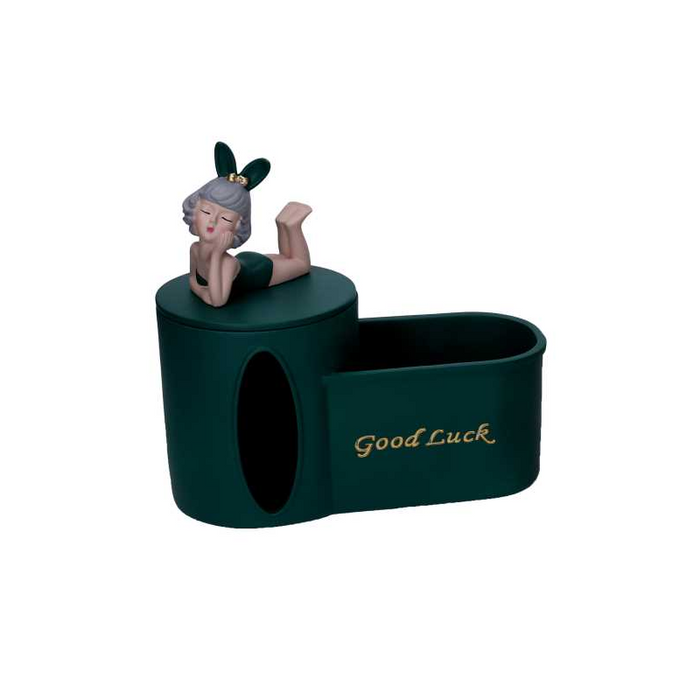 Donna resina svuotatasche verde cm22x12h24