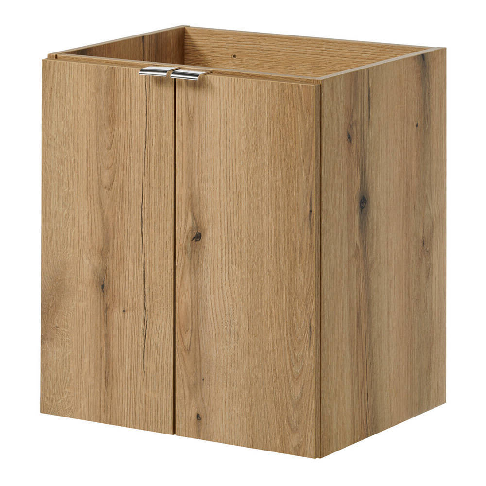 Set NEWPORT 2 Armadi Pensili Sottolavabo con Piano di Lavoro 100x60x40 Effetto Rovere / Nero [en.casa]