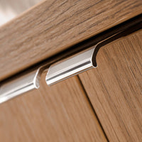 Set Sottolavabo NEWPORT Armadio Stretto 2 Armadi a 2 Ante Piano di Lavoro - Effetto Rovere [en.casa]