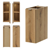 Set Sottolavabo NEWPORT Armadio Stretto 2 Armadi a 2 Ante Piano di Lavoro - Effetto Rovere [en.casa]