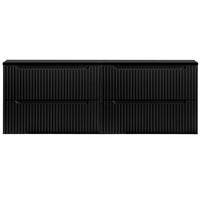 Mobile Sottolavabo Doppio da Parete NEWPORT con 4 Cassetti 160 x 60 x 40 cm - Nero [en.casa]