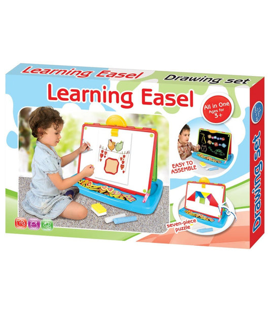 Doppia Lavagna Con Supporto Da Tavolo Con Accessori Puzzle Lettere E Numeri         