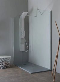 Parete Doccia Walk In H200 Anticalcare 8mm Trasparente Profili Grafite - 70 cm