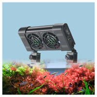 Trade Shop - Doppia Ventola Di Raffreddamento Per Acquario Ventilatore Doppio 12v 50mm Fs-602         