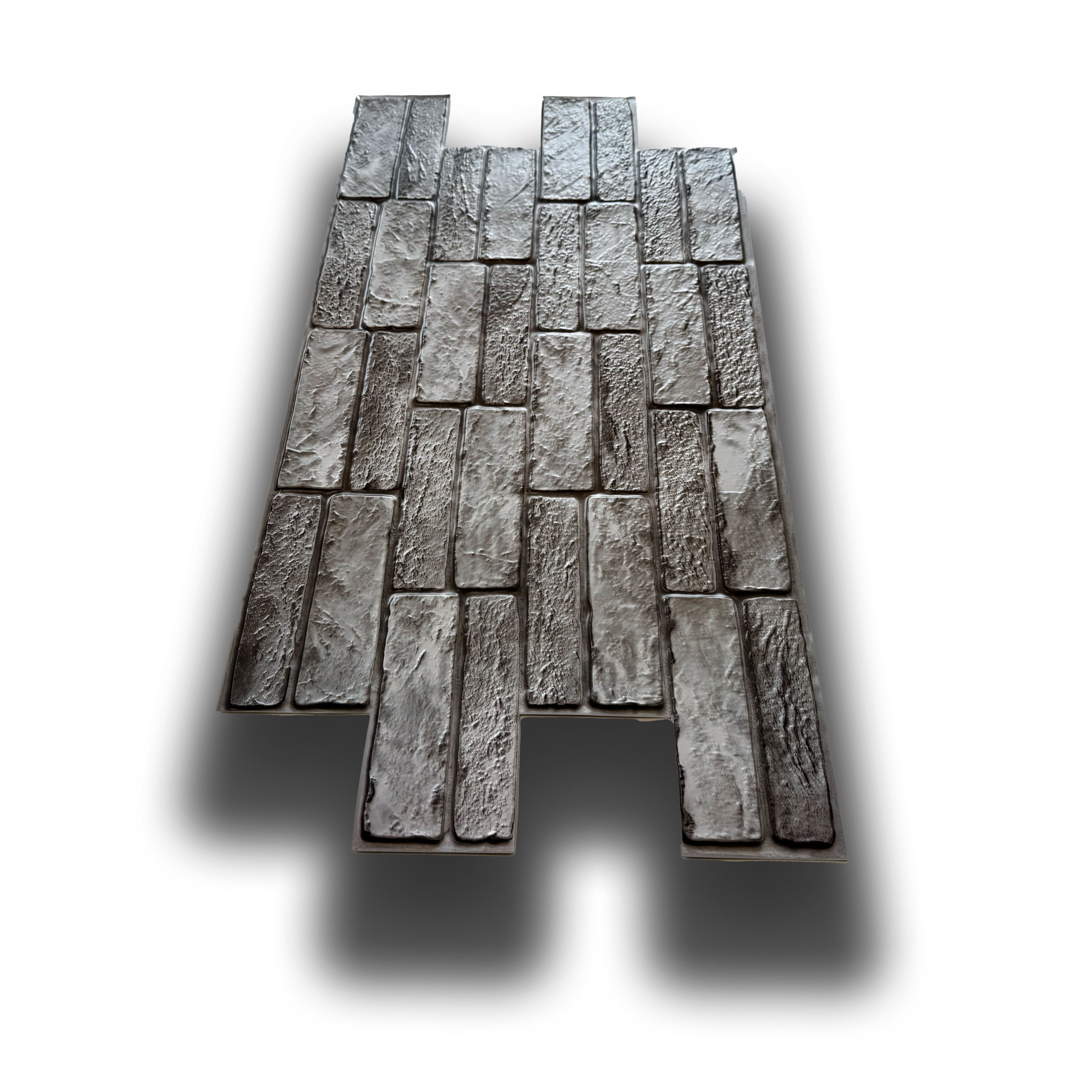 pacchi da 10 o 20 Pannelli 3D Rivestimento a parete in PVC effetto PIETRA GRIGIA DOPPIA 96x48cm Realistici, isolanti - Pacco da 20 pannelli 96x48cm