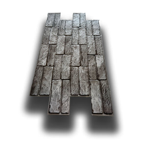 pacchi da 10 o 20 Pannelli 3D Rivestimento a parete in PVC effetto PIETRA GRIGIA DOPPIA 96x48cm Realistici, isolanti - Pacco da 20 pannelli 96x48cm