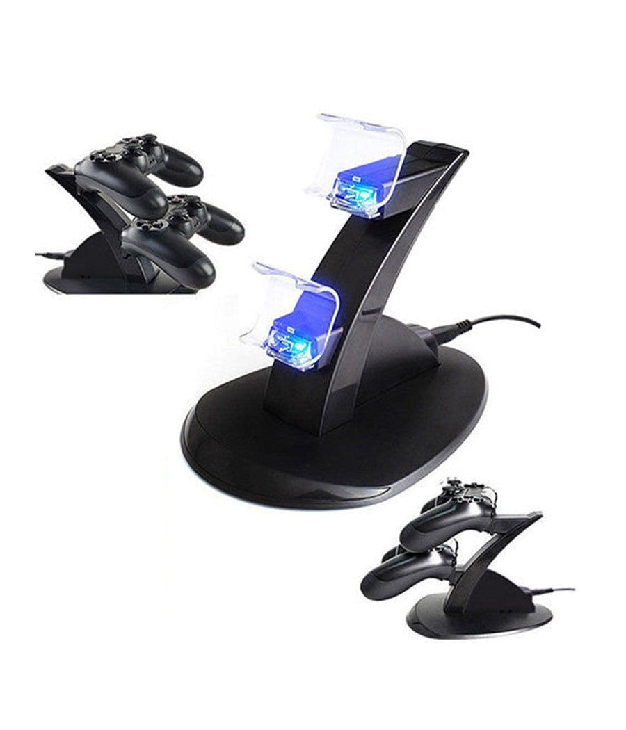 Doppio Caricatore Joypad Playstation 4 Controller Ps4 Dualshock 2 Micro Usb         