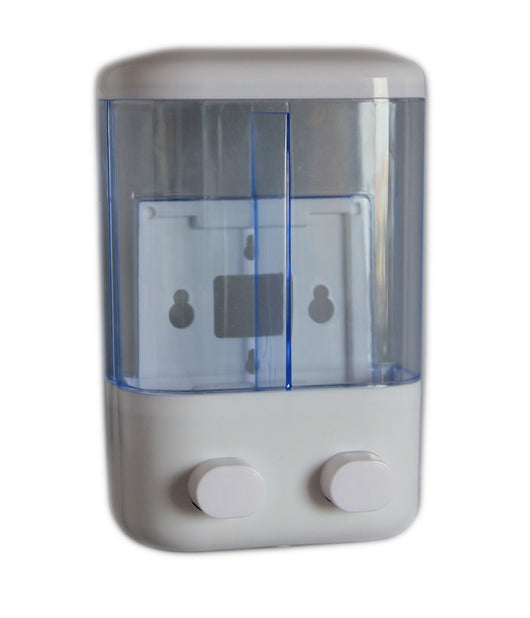 Doppio Dispenser Erogatore Per Sapone Liquido 760ml Muro Dosatore A Parete Bagno         