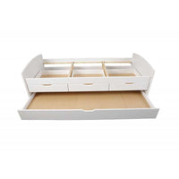 Doppio letto + 3 cassetti 90x200 Inter Link in pino tinto bianco