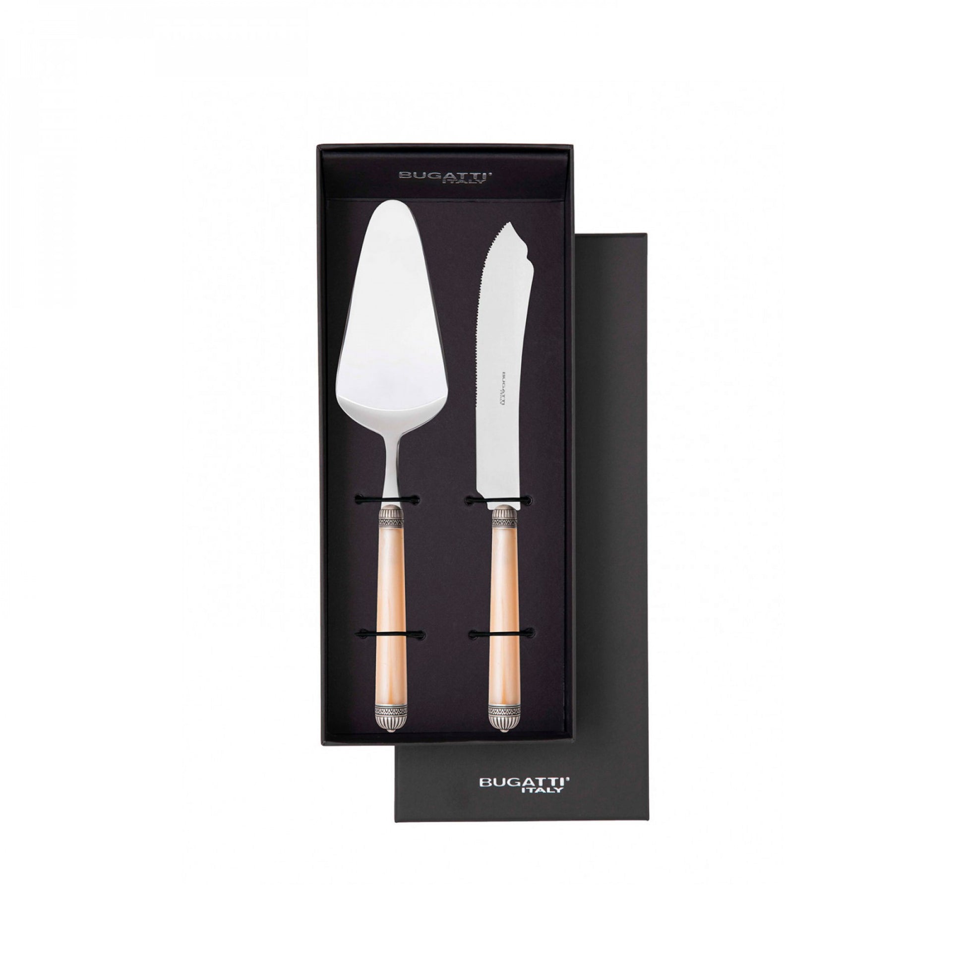 DORICO Ghiera Argento Anticato, Posate Set 2 Pz Dessert, Casa