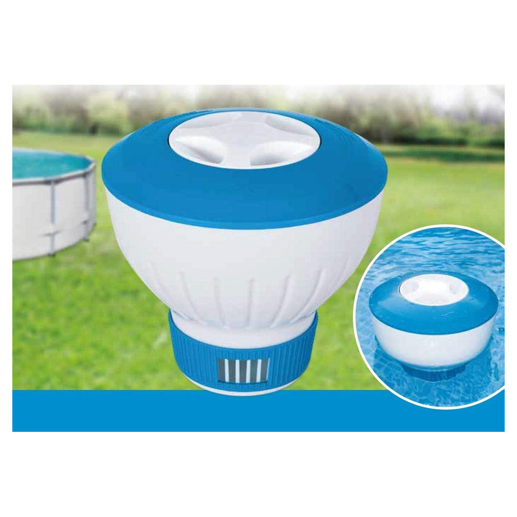Trade Shop - Dosatore Di Compresse Pastiglie Di Cloro Galleggiante Per Piscina 18x17cm 020058 -