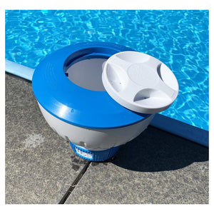 Trade Shop - Dosatore Di Compresse Pastiglie Di Cloro Galleggiante Per Piscina 18x17cm 020058 -