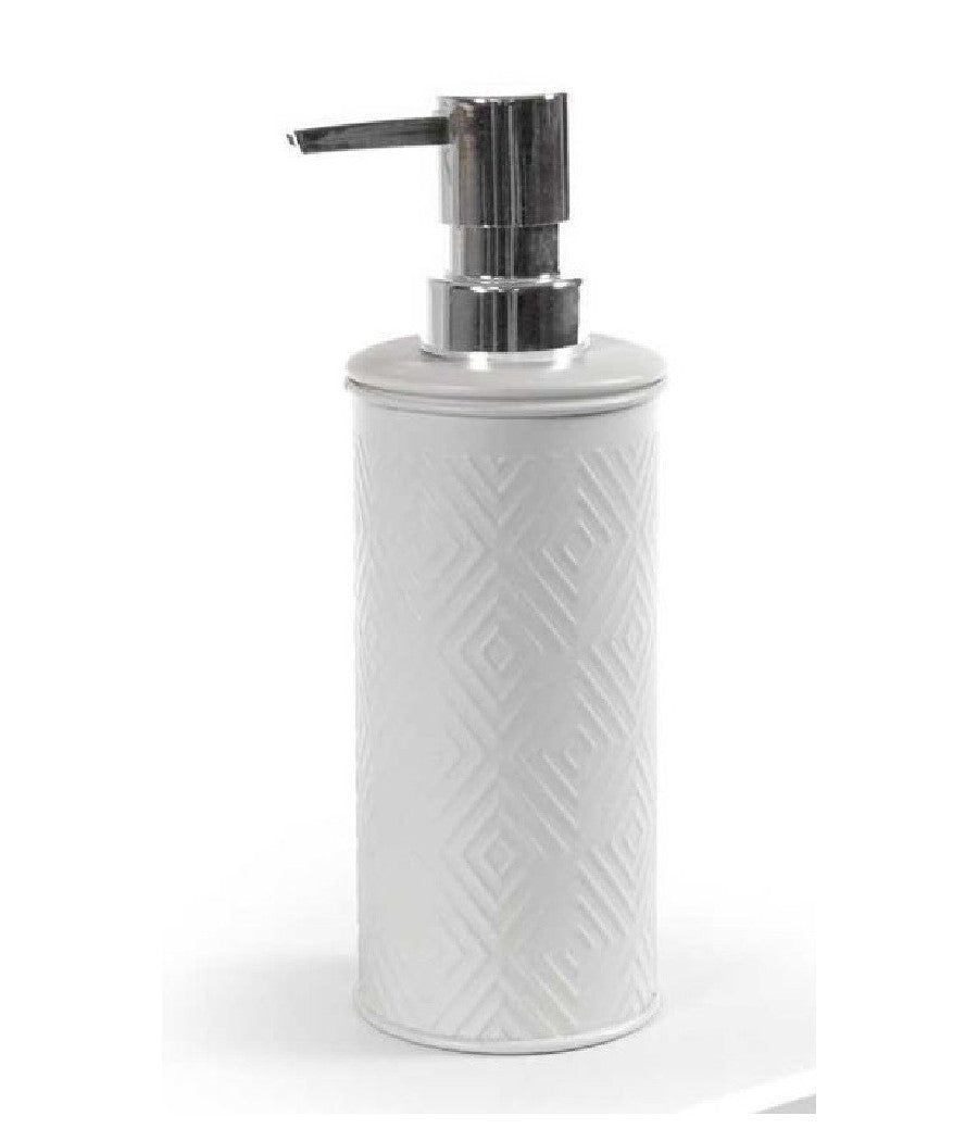 Dosatore Porta Sapone Liquido Dispenser Metallo Rombo Colori Ass. 6x19cm 783340         