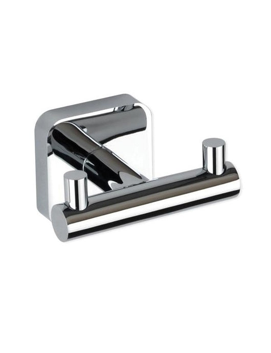 Gancio da parete doppio TASI in ottone cromato 8 x5 x6 cm