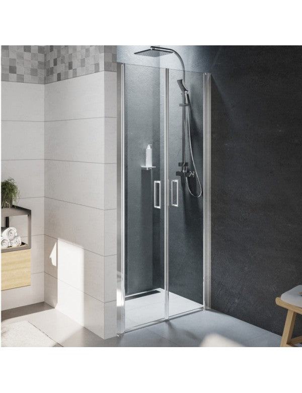 Porta doccia a doppia anta in nicchia NOVIK 111 RIHO 100x200 cm