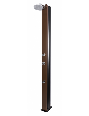 CROSS Doccia Solare Piscina Marrone Rustico con Risciacquo Piedi - 40L
