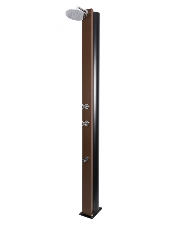 CROSS Doccia Solare Piscina Marrone Rustico con Risciacquo Piedi - 40L