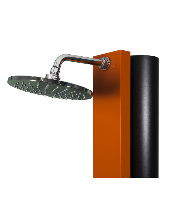 CROSS Doccia Solare Piscina Arancione - con Risciacquo Piedi - 40L