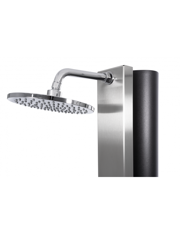 Doccia solare per piscina in acciaio inox CROSS. con risciacquo dei piedi - 40L