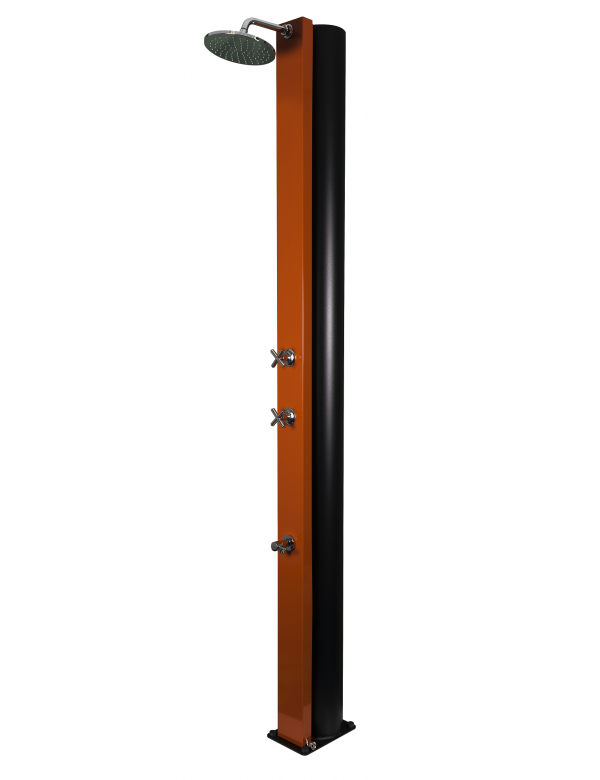 CROSS Doccia Solare Piscina Arancione - con Risciacquo Piedi - 40L