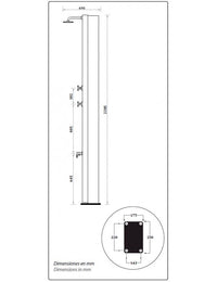 CROSS Doccia Solare Bianca con Risciacquo Piedi - 40L