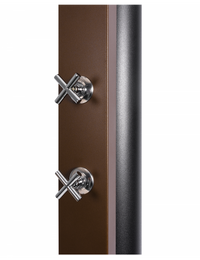 CROSS Doccia Solare Piscina Marrone Rustico con Risciacquo Piedi - 40L