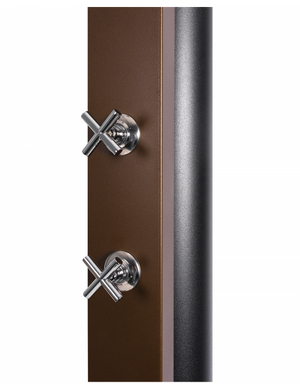 CROSS Doccia Solare Piscina Marrone Rustico con Risciacquo Piedi - 40L