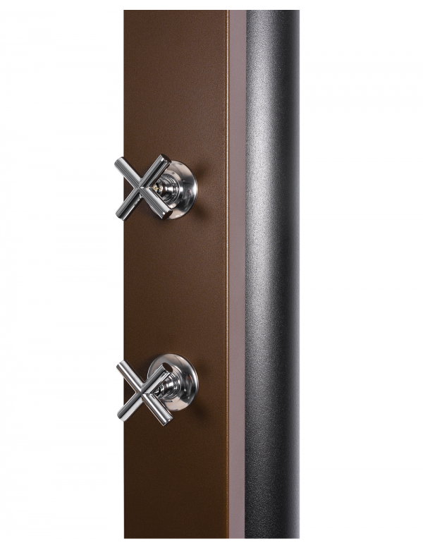 CROSS Doccia Solare Piscina Marrone Rustico con Risciacquo Piedi - 40L