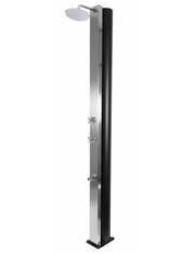 Doccia solare per piscina in acciaio inox CROSS. con risciacquo dei piedi - 40L