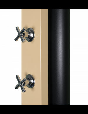 CROSS Doccia Solare Piscina Beige con Risciacquo Piedi - 40L
