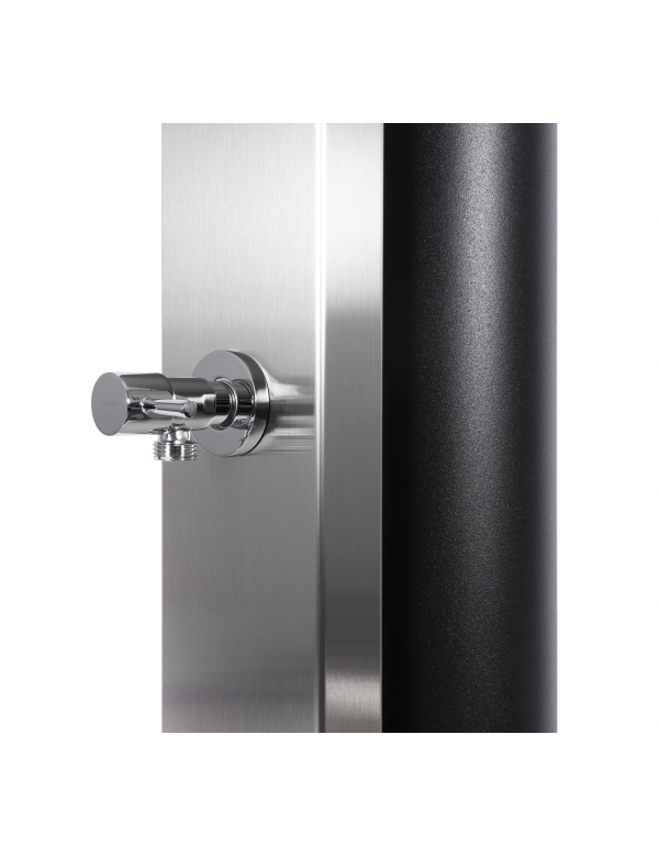 Doccia solare per piscina in acciaio inox CROSS. con risciacquo dei piedi - 40L