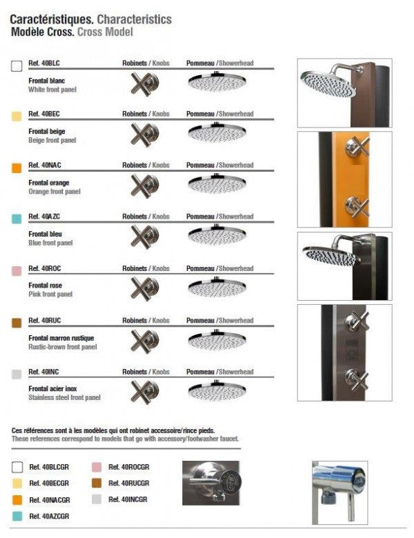 CROSS Doccia Solare Piscina Acciaio Inox - 40L