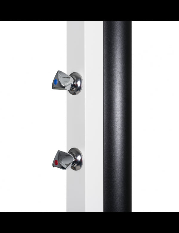 Doccia solare bianca per piscina con risciacquo dei piedi - 30L