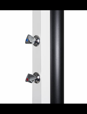 Doccia solare bianca per piscina con risciacquo dei piedi - 30L