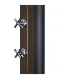 Doccia solare rustica marrone per piscina - con risciacquo dei piedi - 30L