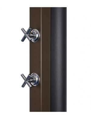 Doccia solare rustica marrone per piscina - con risciacquo dei piedi - 30L