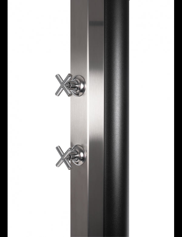 Doccia solare per piscina in acciaio inossidabile con risciacquo dei piedi - 30L