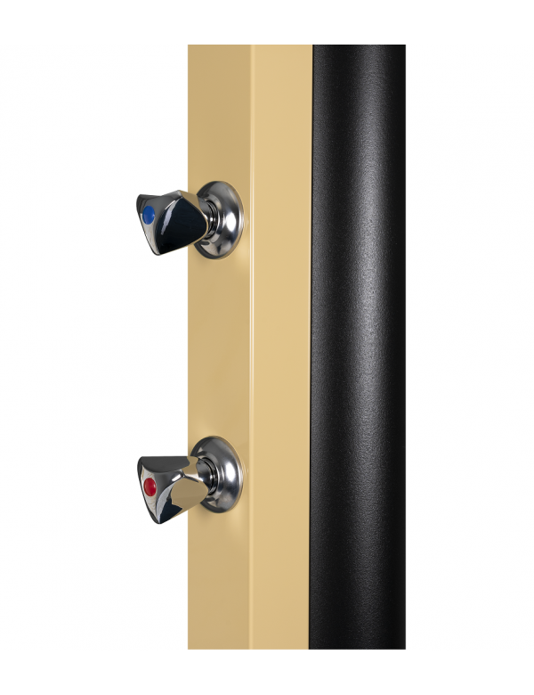 Doccia solare beige per piscina - con risciacquo dei piedi - 30L