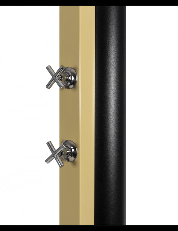 Doccia solare beige per piscina con risciacquo dei piedi - 40L