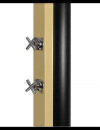 Doccia solare beige per piscina con risciacquo dei piedi - 40L