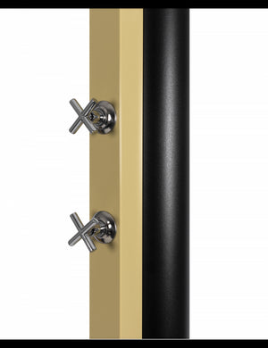 Doccia solare beige per piscina con risciacquo dei piedi - 40L