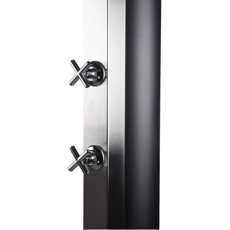 Doccia solare per piscina in acciaio inossidabile con risciacquo dei piedi - 40L