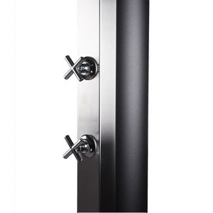 Doccia solare per piscina in acciaio inossidabile con risciacquo dei piedi - 40L