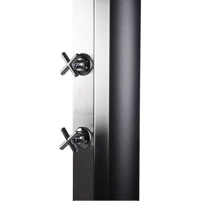 Doccia solare per piscina in acciaio inossidabile con risciacquo dei piedi - 40L